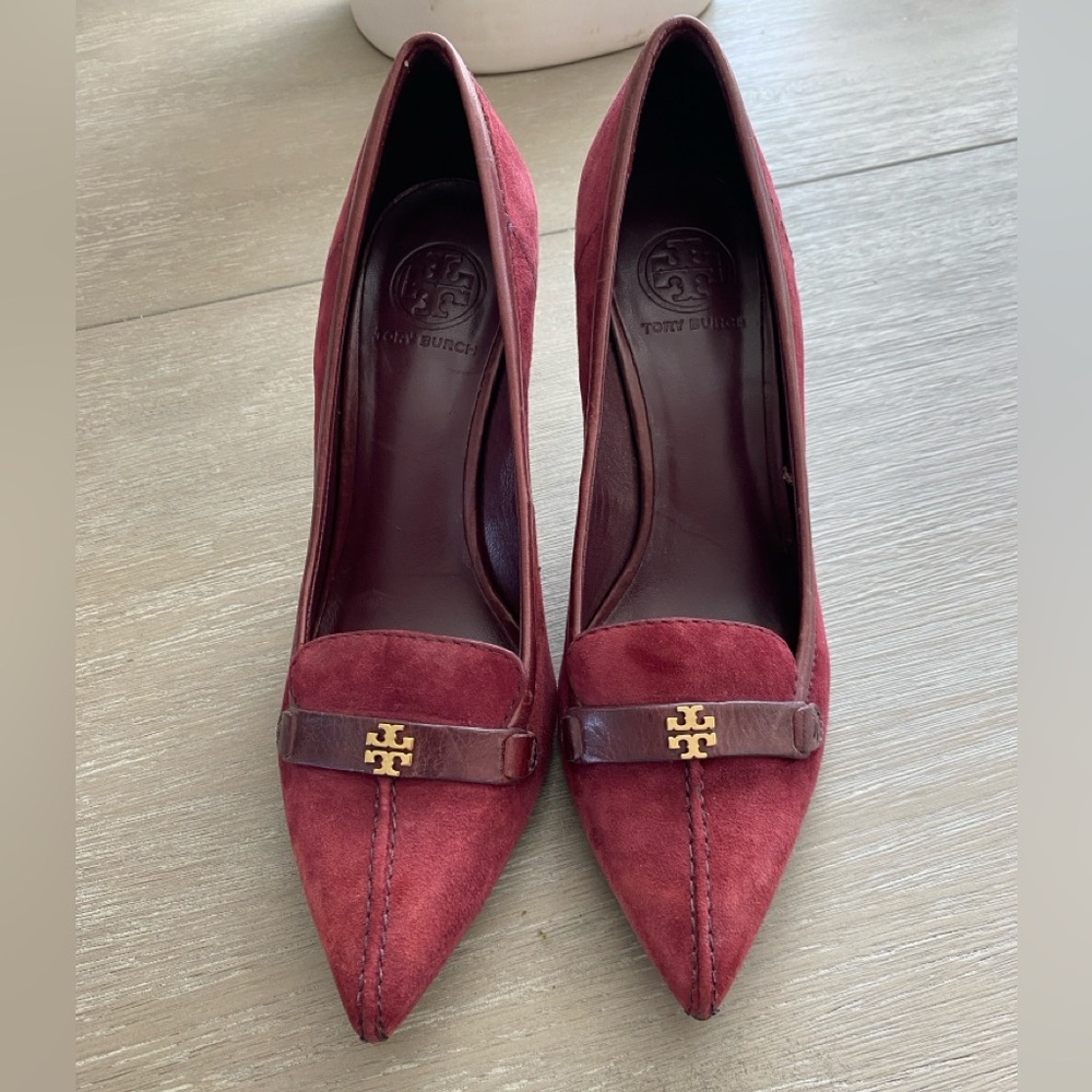 Tory Burch Eliza Suede Heels Sz 9